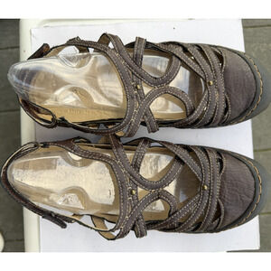 J-41 “Basil” Womens~ Brown~Strappy Slingback Hiking Comfy Sandals~Size 8.5 M